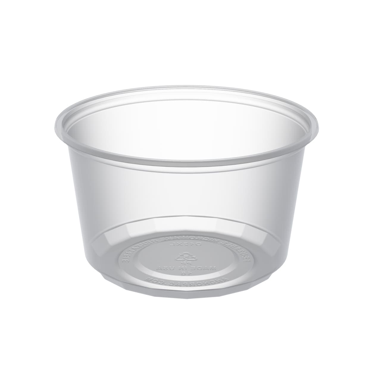 Deli Container 12 OZ PP Clear Round Microwave Safe 500/Case