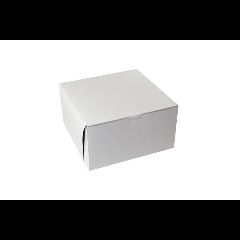 Bakery Box 10X10X5.5 IN Paperboard White Corner Lock 1-Piece 100/Case