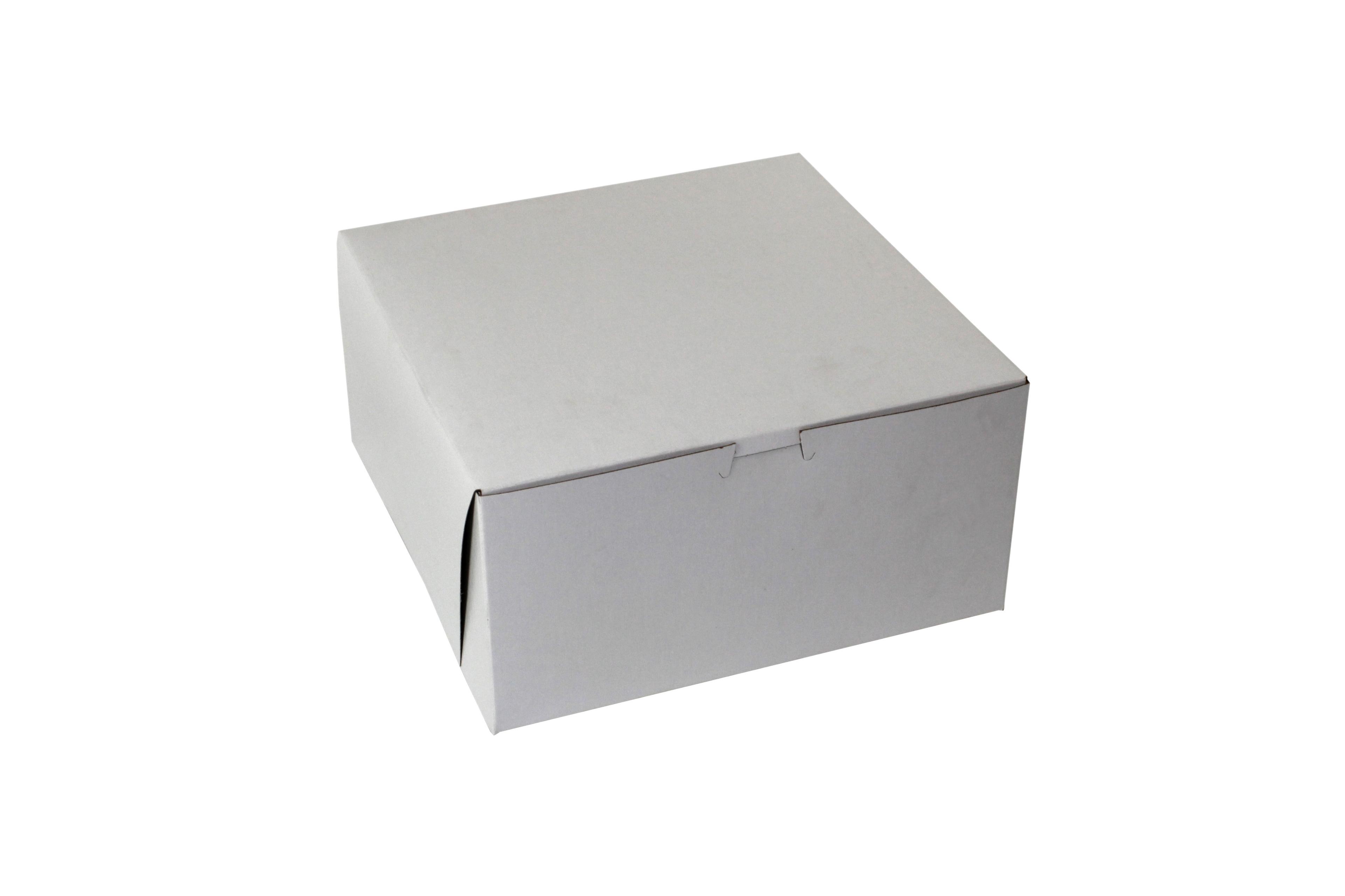 Bakery Box 12X12X5 IN Paperboard White Corner Lock 1-Piece 100/Case