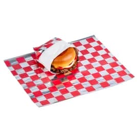 Sandwich Wrap 10.5X13 IN Foil Red Check Design Cushion 2000/Case