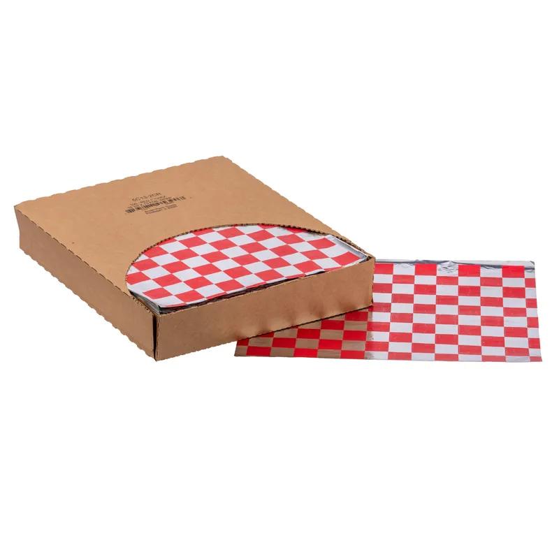 Sandwich Wrap 10.5X13 IN Foil Red Check Design Cushion 2000/Case