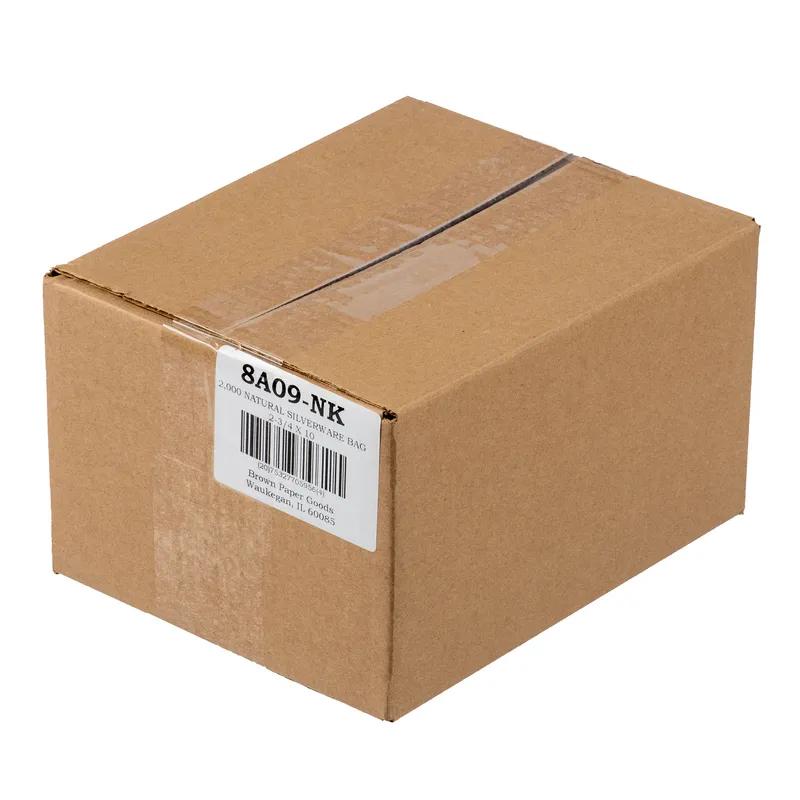 Silverware Bag 2.75X10 IN Paper Natural Plain 2000/Case