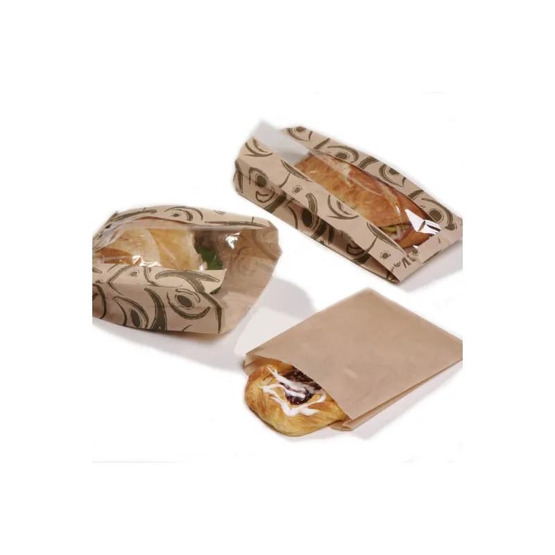 Bag 6.5X1X8 Paper Kraft Grease Resistant 2000/Case