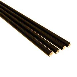 Jumbo Straw 7.75 IN Paper Black Unwrapped 500 Count/Pack 8 Packs/Case 4000 Count/Case