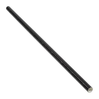 Jumbo Straw 7.75 IN Paper Black Unwrapped 500 Count/Pack 8 Packs/Case 4000 Count/Case