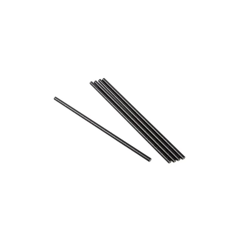 Jumbo Straw 7.75 IN Paper Black Unwrapped 500 Count/Pack 8 Packs/Case 4000 Count/Case
