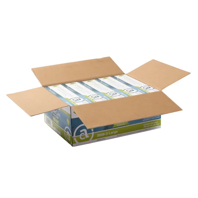 Gloves Large (LG) Synthetic Powder-Free Hybrid Diamond Grip 200 Count/Pack 5 Packs/Case 1000 Count/Case