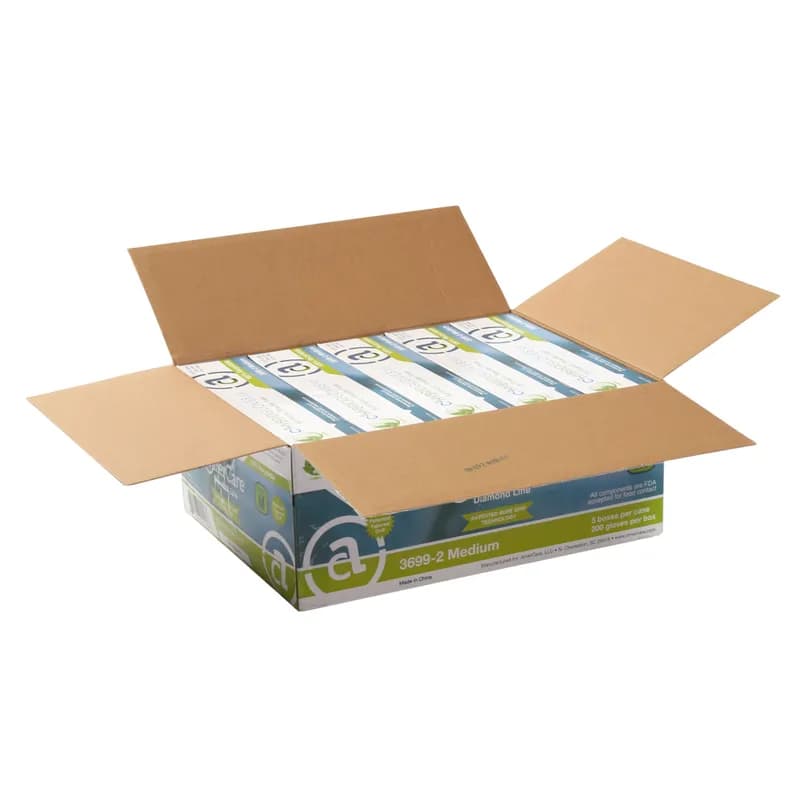 Gloves Medium Weight Synthetic Hybrid Powder-Free Diamond Gip 200 Count/Pack 5 Packs/Case 1000 Count/Case