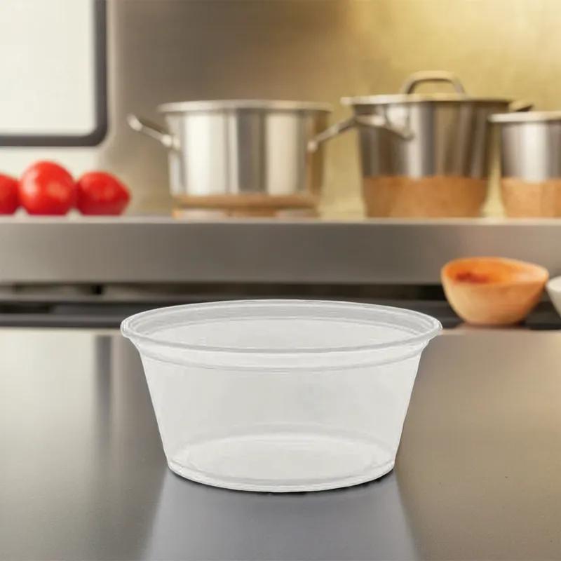 Victoria Bay Souffle & Portion Cup 3.25 OZ PP Clear 74MM 125 Count/Pack 20 Packs/Case 2500 Count/Case