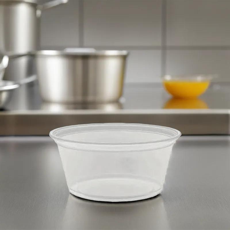 Victoria Bay Souffle & Portion Cup 3.25 OZ PP Clear 74MM 125 Count/Pack 20 Packs/Case 2500 Count/Case