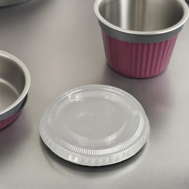 Victoria Bay Lid Flat PET Clear Round For 1.5-2-2.5 OZ Souffle & Portion Cup 50 Count/Pack 50 Packs/Case 2500 Count/Case