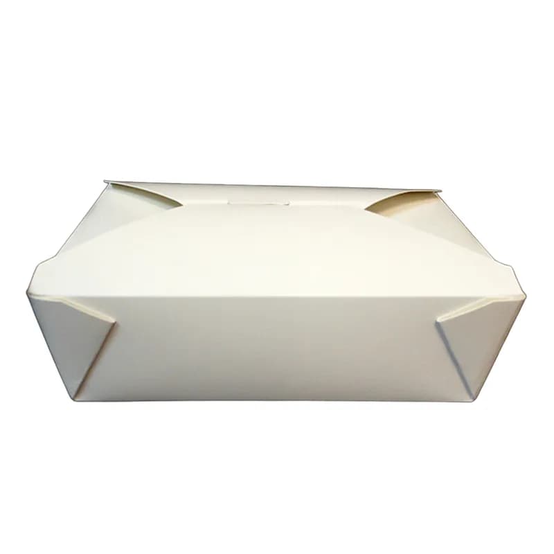 #3 Take-Out Box Fold-Top 7.75X5.5X2.5 IN Paper White Rectangle 200/Case