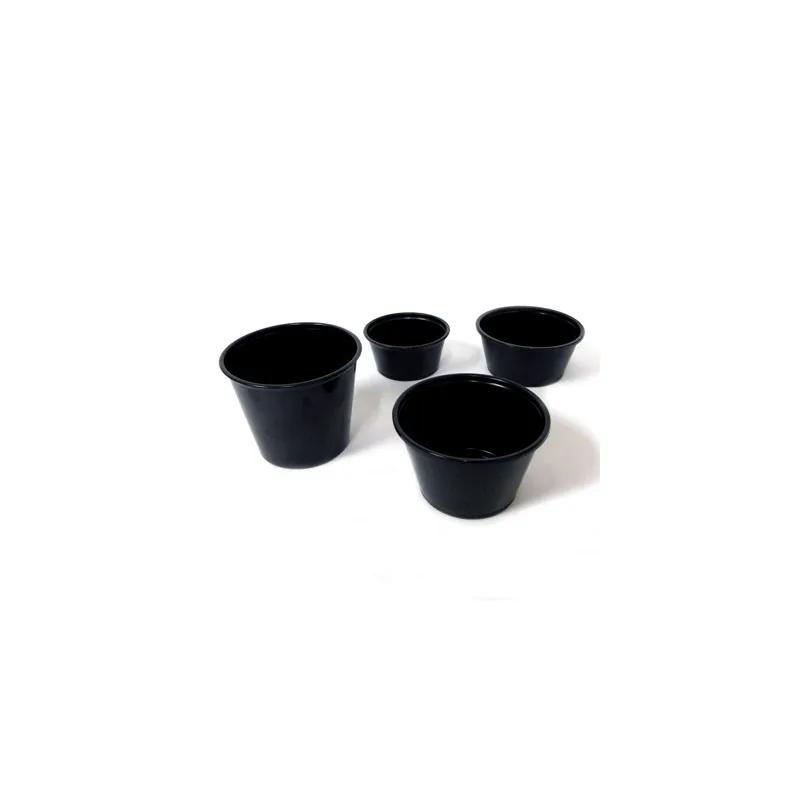 Victoria Bay Souffle & Portion Cup 3.25 OZ PP Black 125 Count/Pack 20 Packs/Case 2500 Count/Case
