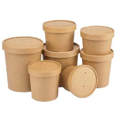 Victoria Bay Food Container Base 12 OZ Paper Kraft Vented 250/Case