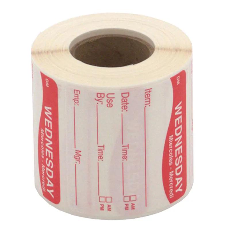 DissolveMark® Wednesday Label 2X2 IN 250/Roll