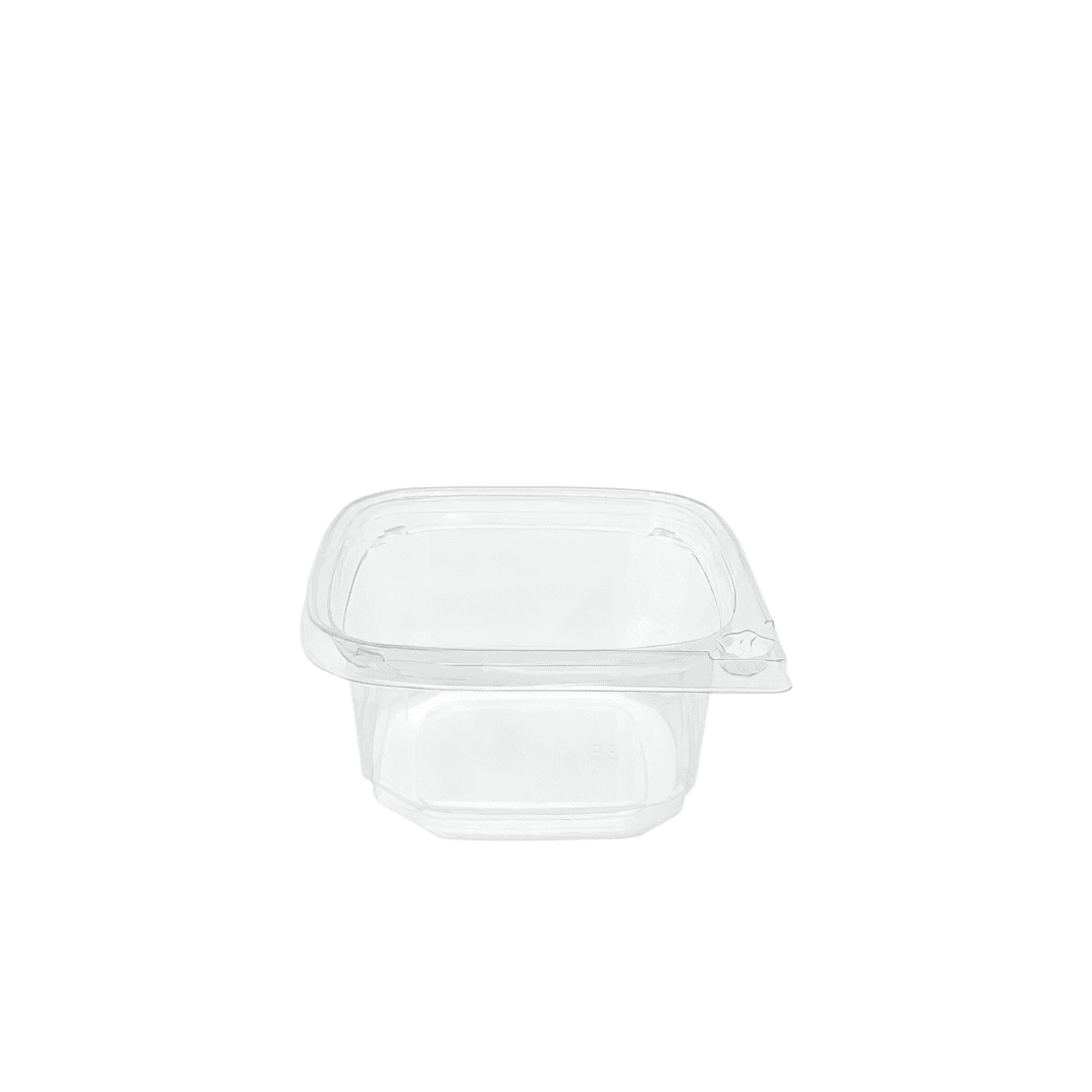 Deli Container Base 12 OZ PET Clear Square Tamper-Evident 500/Case