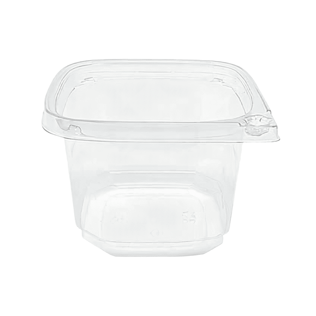 Deli Container Base 16 OZ PET Clear Square Tamper-Evident 500/Case
