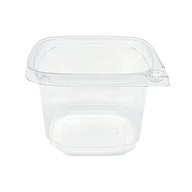 Deli Container Base 16 OZ PET Clear Square Tamper-Evident 500/Case