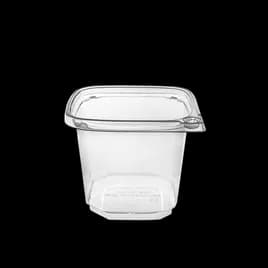 Deli Container Base 24 OZ PET Clear Square Tamper-Evident 500/Case