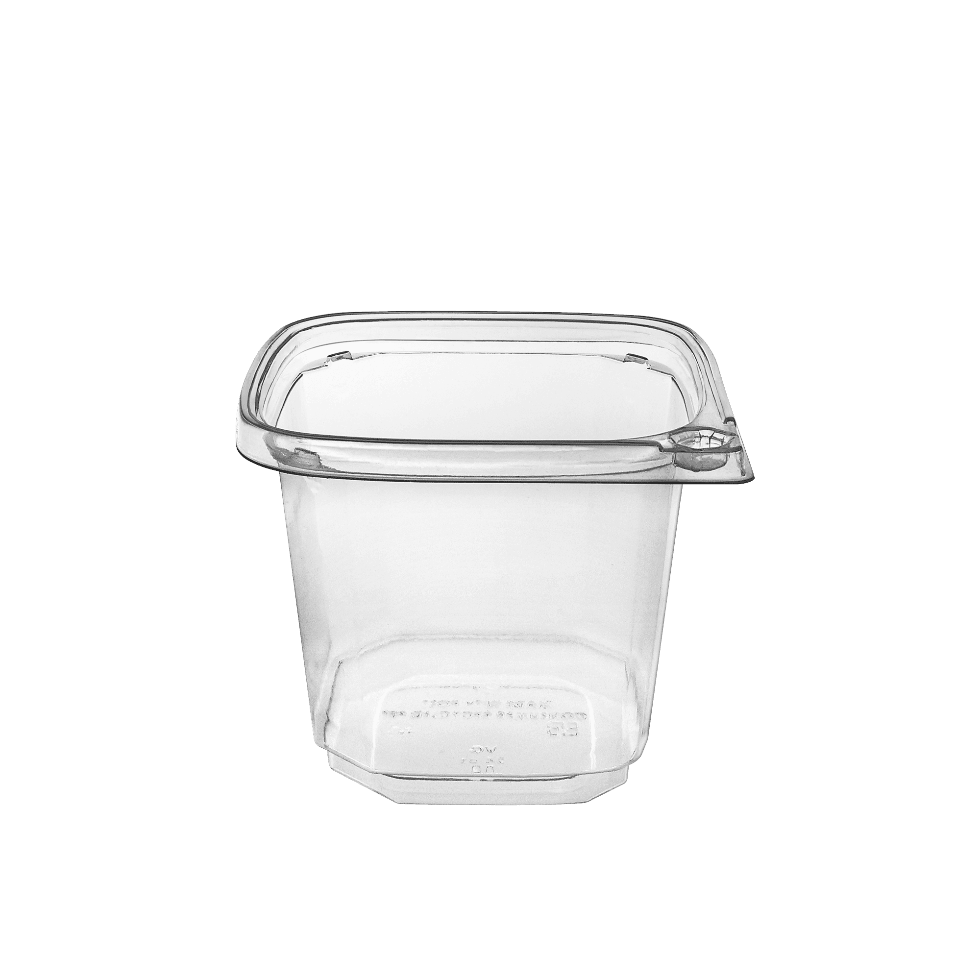 Deli Container Base 24 OZ PET Clear Square Tamper-Evident 500/Case