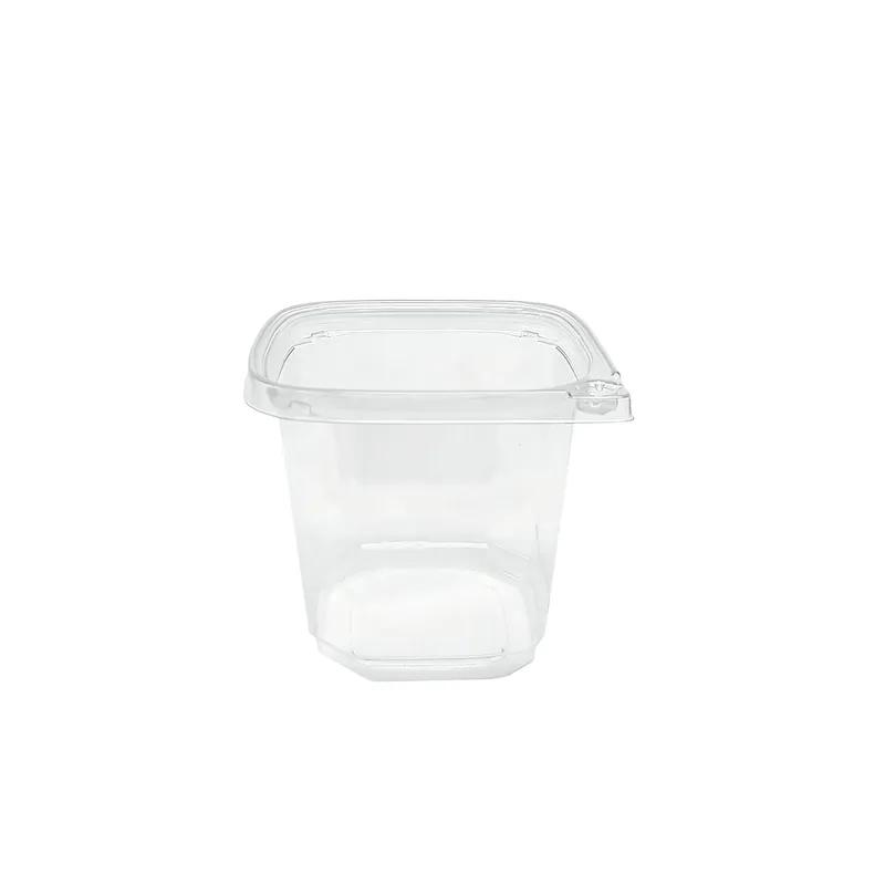 Deli Container Base 24 OZ PET Clear Square Tamper-Evident 500/Case