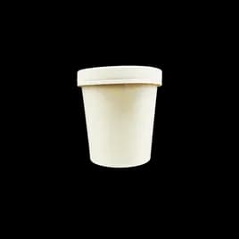 Food Container With Flat Lid 16 OZ Paper White Tall Vented 250/Case