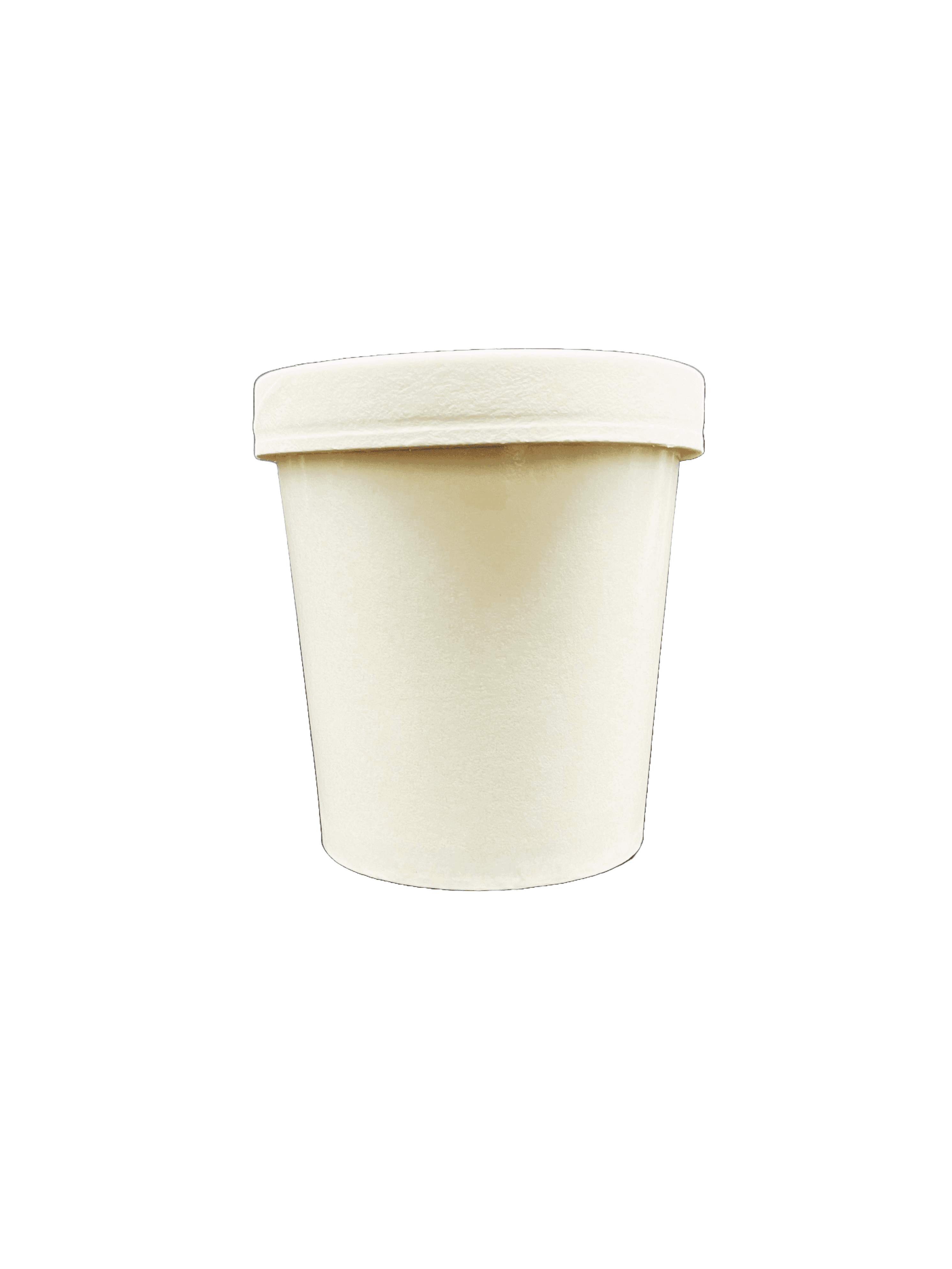 Food Container With Flat Lid 16 OZ Paper White Tall Vented 250/Case