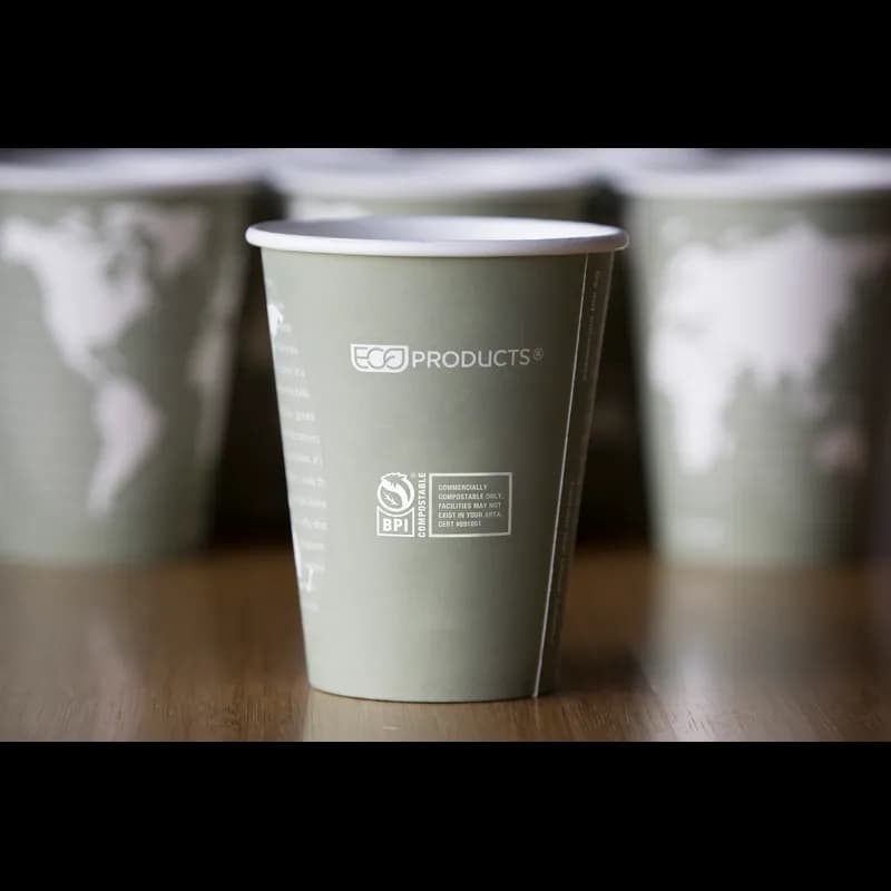 World Art Hot Cup 12 OZ Paper PLA Multicolor 1000/Case