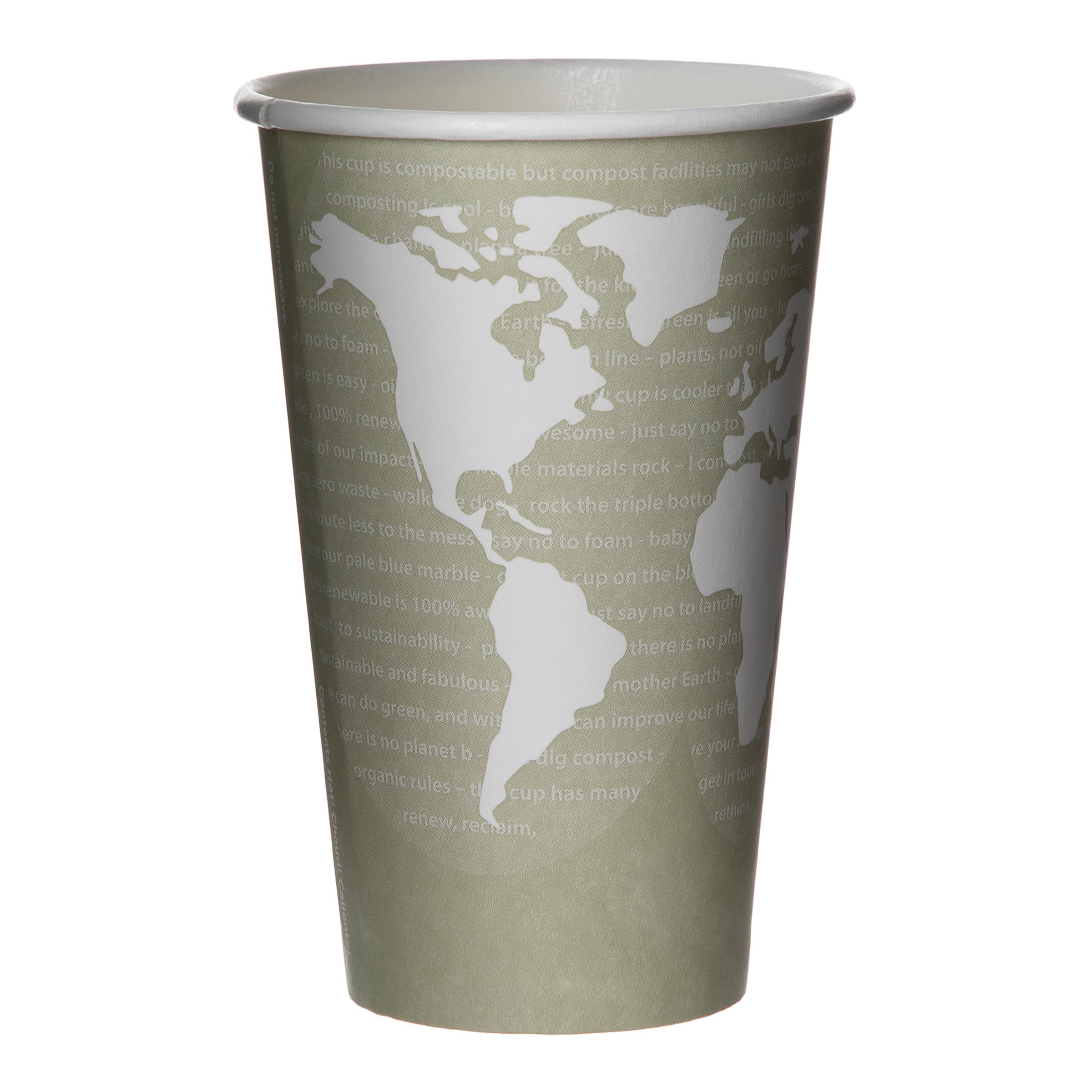 World Art Hot Cup 16 OZ Single Wall Poly-Coated Paper PLA Multicolor 1000/Case