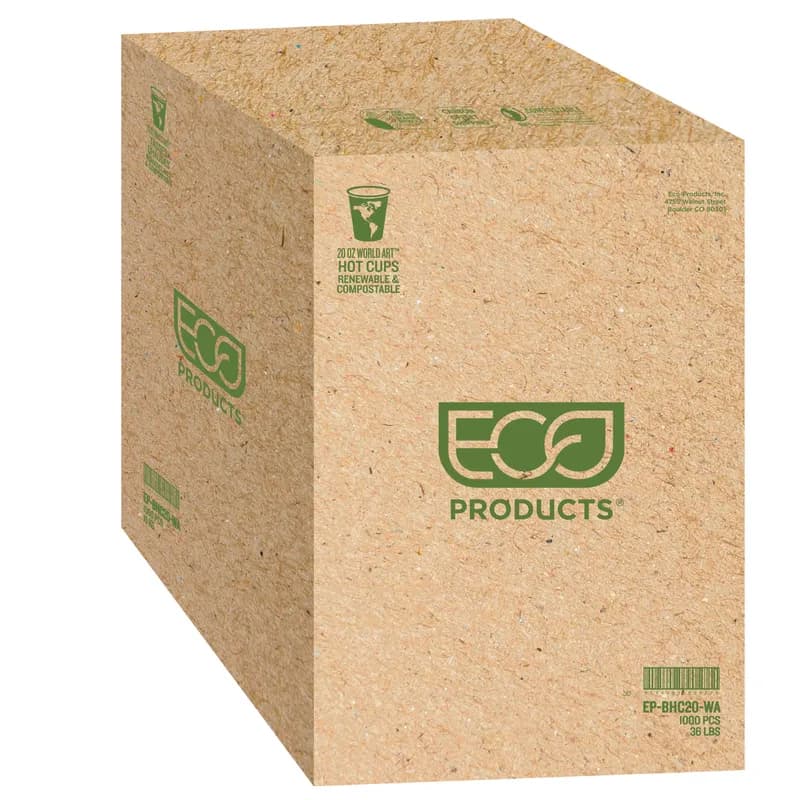 World Art Hot Cup 20 OZ Paper PLA Multicolor 1000/Case