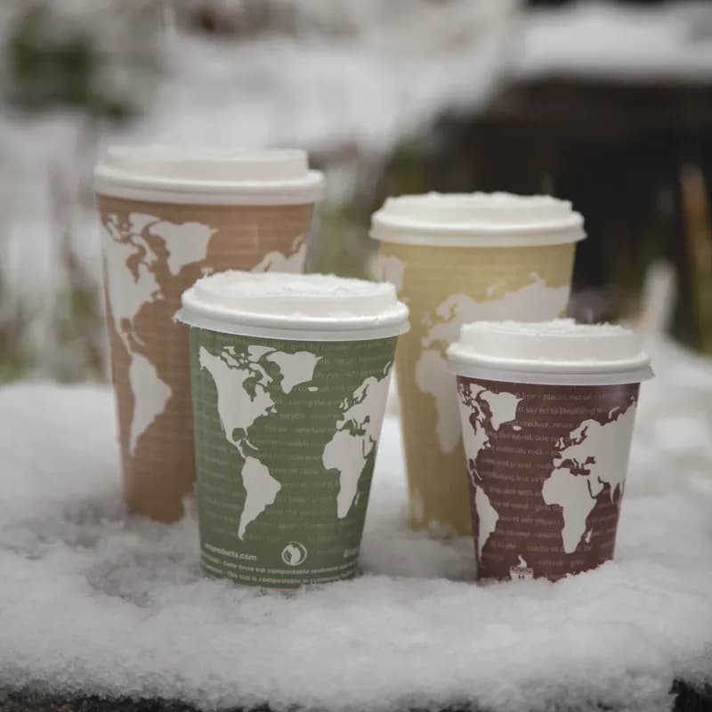 World Art Hot Cup 8 OZ Single Wall Poly-Coated Paper Multicolor 1000/Case