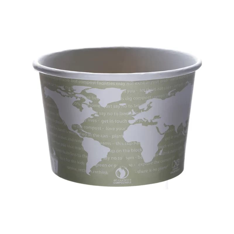 World Art Soup Food Container Base 16 OZ PLA Multicolor Round 500/Case