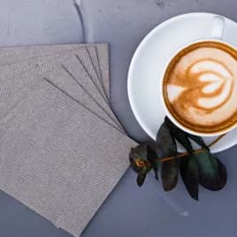 Nature’s Linen Dinner Napkins 17X12 IN Black Paper 1/6 Fold 600/Case