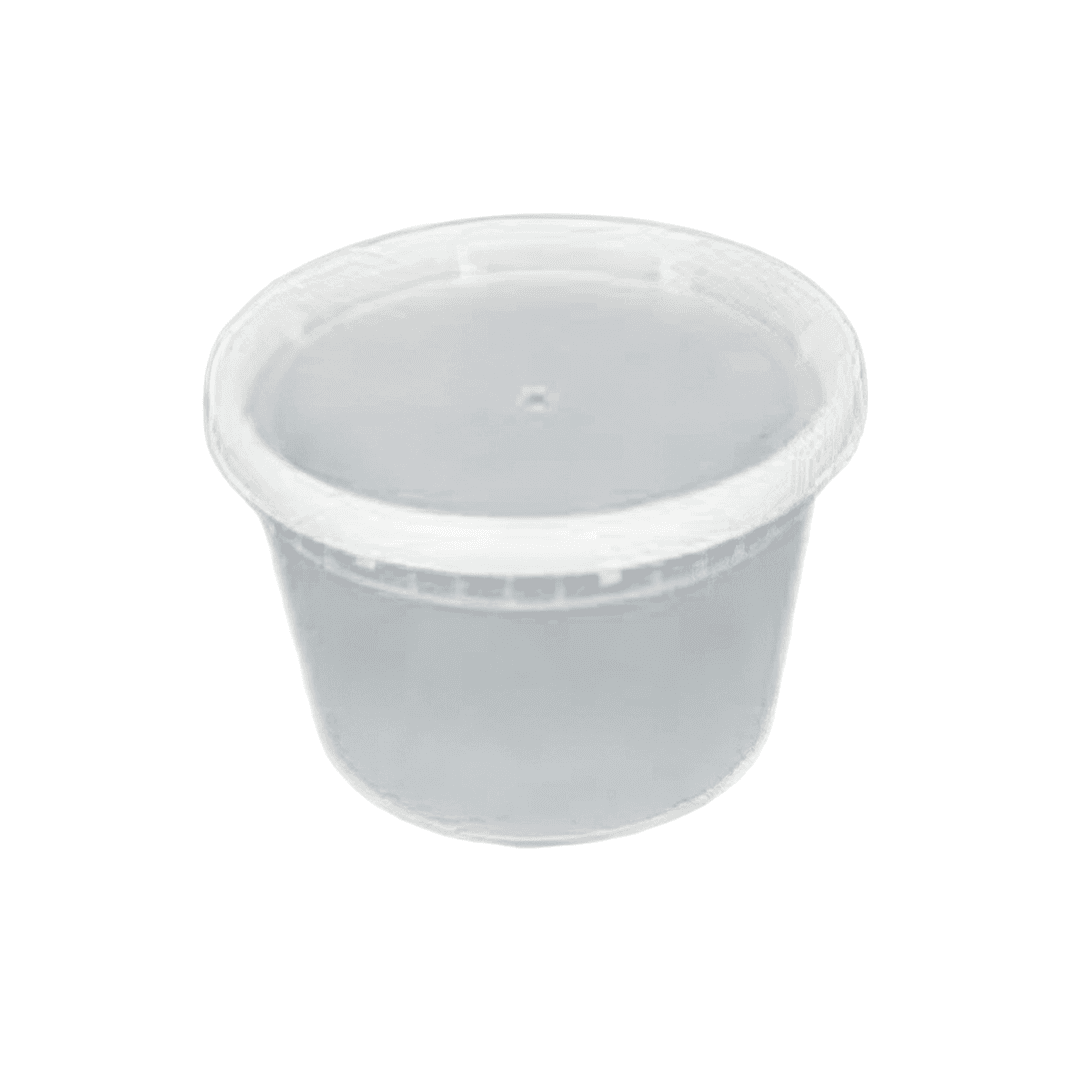 Deli Container Base & Lid Combo 16 OZ Plastic Clear 25 Count/Pack 10 Packs/Case 250 Count/Case