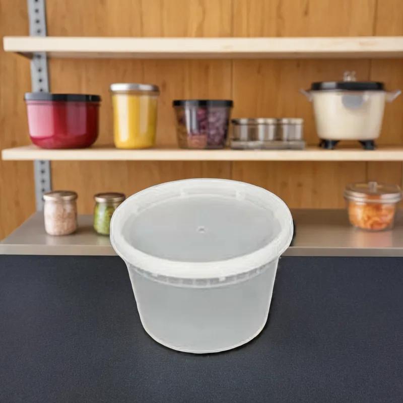 Deli Container Base & Lid Combo 16 OZ Plastic Clear 25 Count/Pack 10 Packs/Case 250 Count/Case
