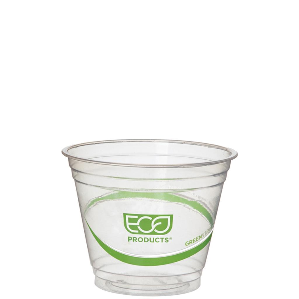 GreenStripe® Cold Cup Squat 9 OZ PLA Clear 1000/Case