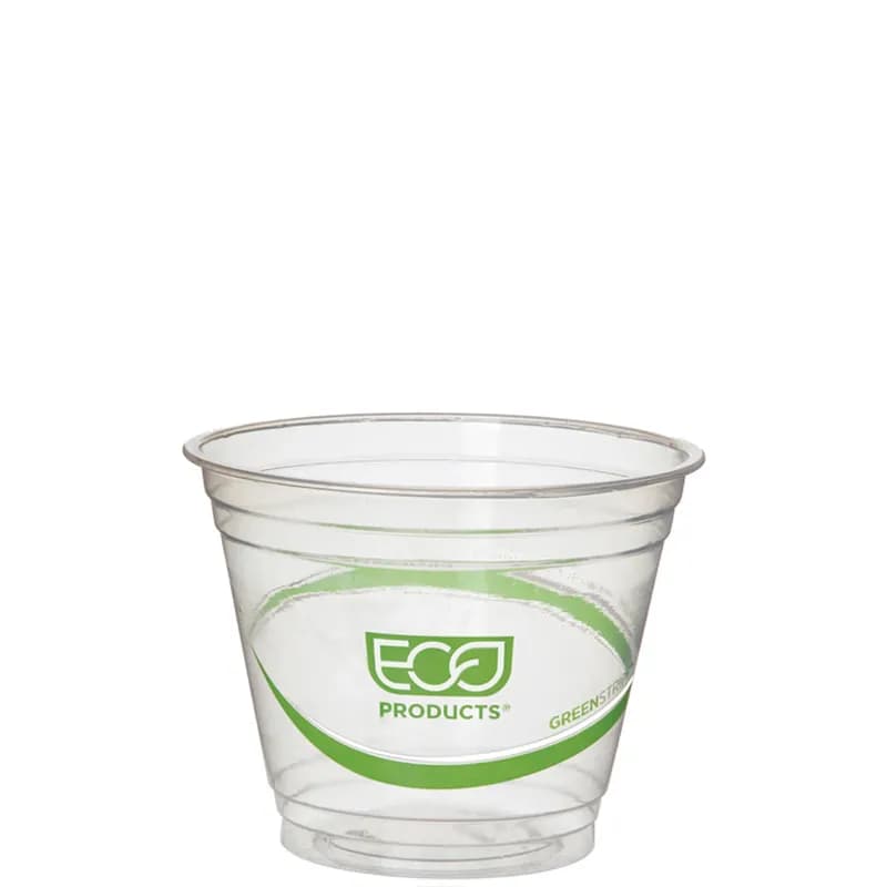 GreenStripe® Cold Cup Squat 9 OZ PLA Clear 1000/Case