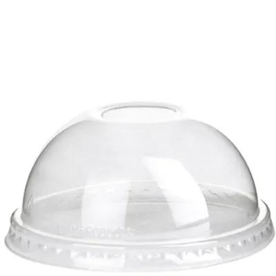 GreenStripe® Lid Dome PLA Clear For 9-24 OZ Cold Cup With Hole 1000/Case