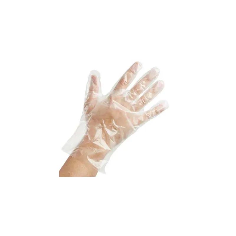 Gloves Clear Medium Weight PE Embossed Grip 2000/Case