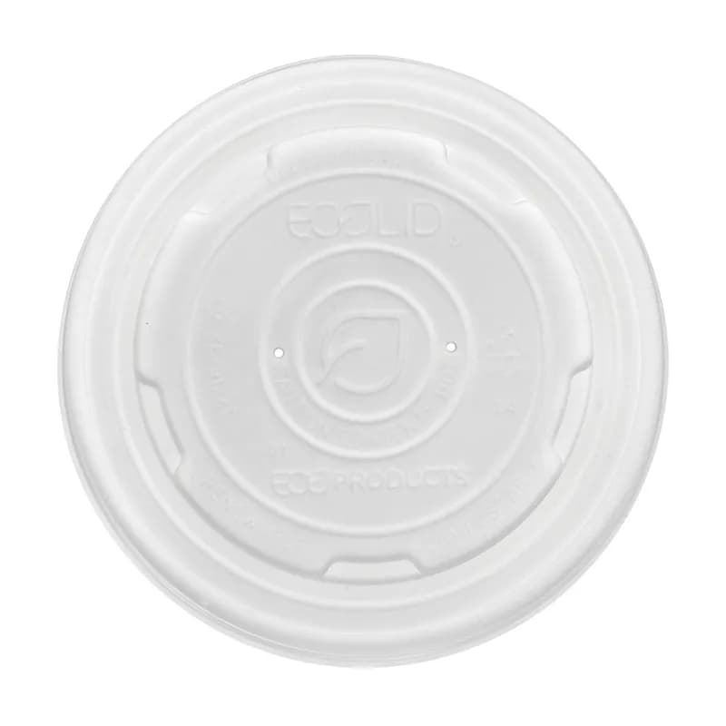 World Art Lid Flat PLA Translucent Round For 8-10 OZ Container 1000/Case