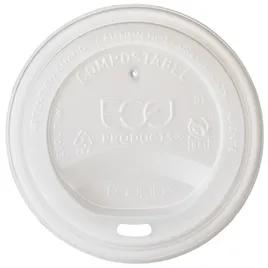 World Art Lid Flat PLA White For 10-20 OZ Hot Cup Sip Through 800/Case