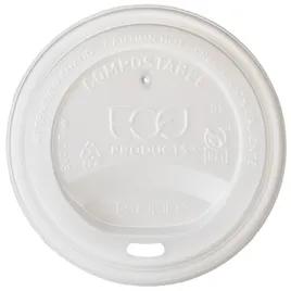 World Art Lid Flat PLA White For 10-20 OZ Hot Cup Sip Through 800/Case