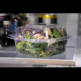 Take-Out Container Hinged 6X6X3 IN PLA Clear Square 240/Case