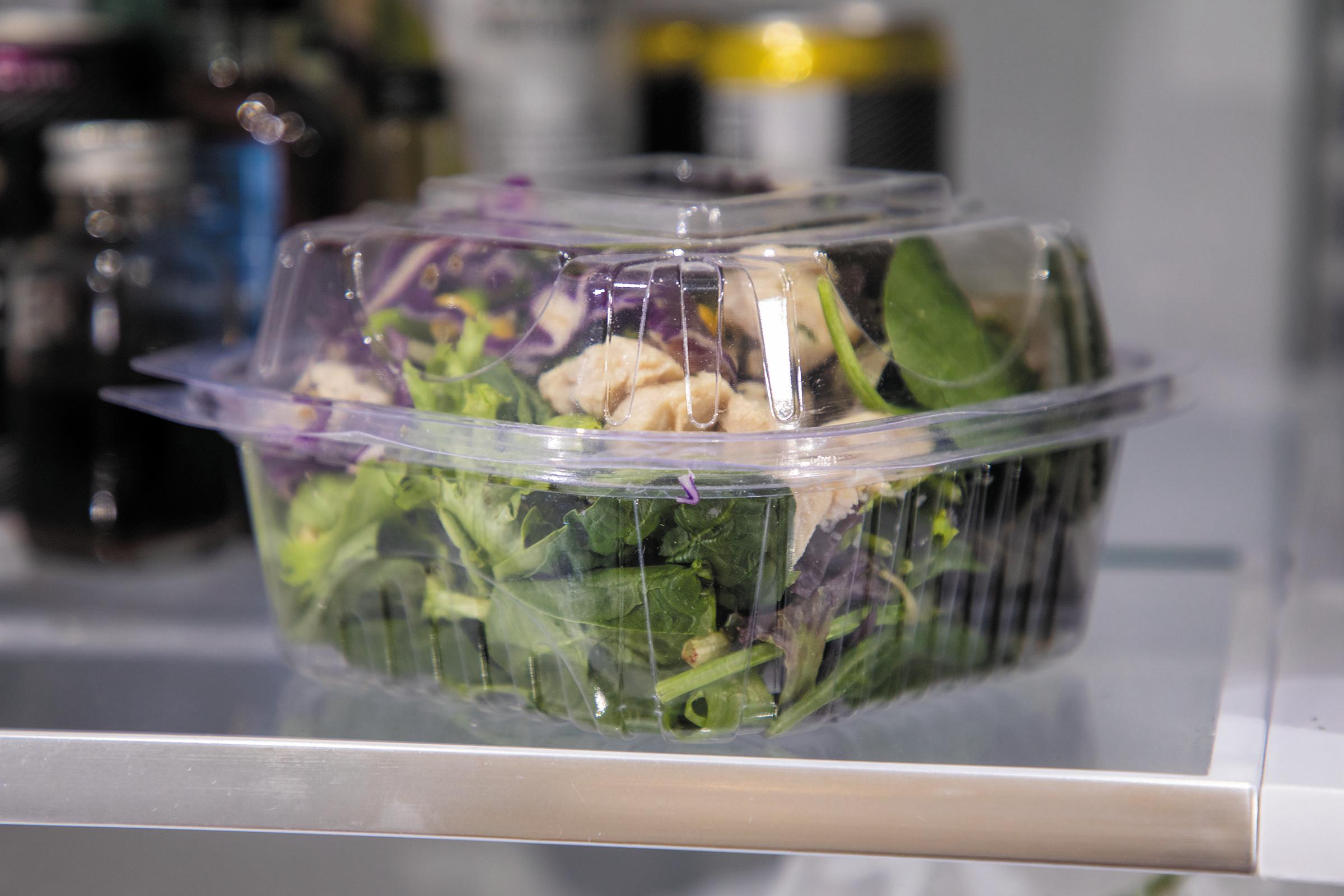 Take-Out Container Hinged 6X6X3 IN PLA Clear Square 240/Case