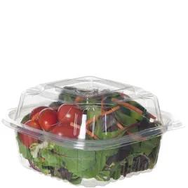Take-Out Container Hinged 6X6X3 IN PLA Clear Square 240/Case