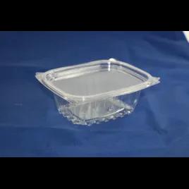 Deli Container Base & Lid Combo With Flat Lid 12 OZ PLA Clear Rectangle 300/Case