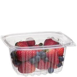 Deli Container Base & Lid Combo With Flat Lid 16 OZ PLA Clear Rectangle 300/Case