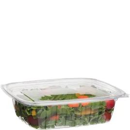 Deli Container Base & Lid Combo With Flat Lid 24 OZ PLA Clear Rectangle 200/Case