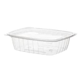 Deli Container Base & Lid Combo With Flat Lid 24 OZ PLA Clear Rectangle 200/Case