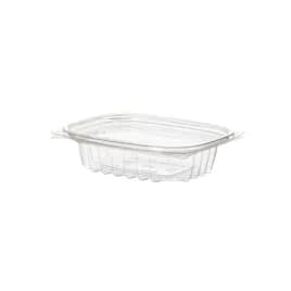 Deli Container Base & Lid Combo With Flat Lid 8 OZ PLA Clear Rectangle 300/Case